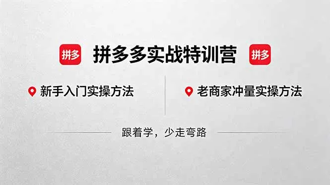 拼多多实战特训营(更新5月3-来缘阁