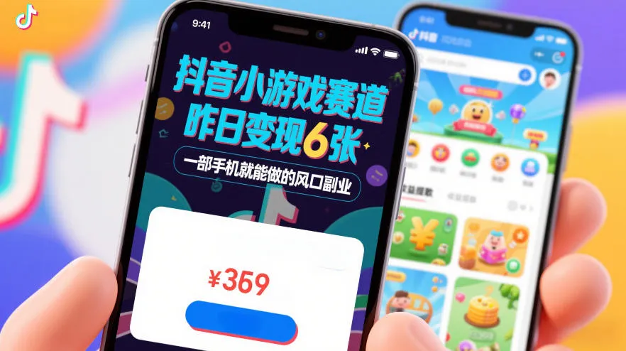 抖音小游戏赛道,昨日变现600+,零基础一部手机就能做的风口副业【揭秘】-来缘阁