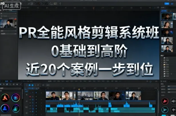 PR全能风格剪辑系统班，0基础到高阶，近20个案例一步到位-来缘阁