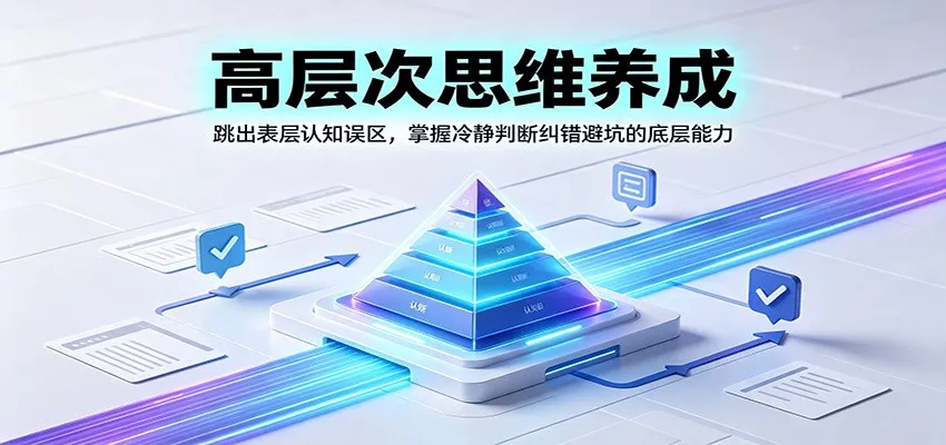 高层次思维养成:跳出表层认知误区,掌握冷静判断纠错避坑的底层能力-来缘阁