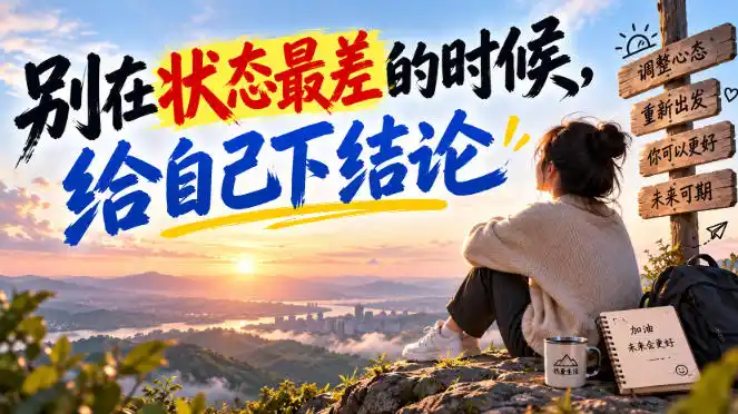 某公众号付费文章：别在状态最差的时候，给自己下结论-来缘阁