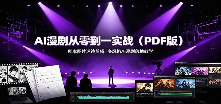 AI漫剧从零到一实战(PDF版)：剧本图片运镜剪辑，多风格AI漫剧落地教学-来缘阁