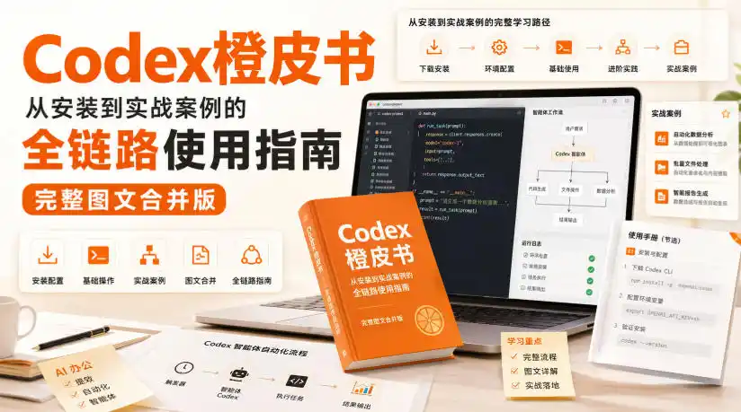 Codex橙皮书,从安装到实战案例的全链路使用指南,完整图文合并版-来缘阁