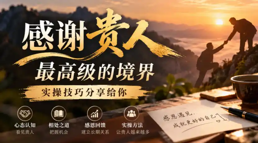 某公众号付费文章:感谢贵人最高级的境界,实操技巧分享给你-来缘阁