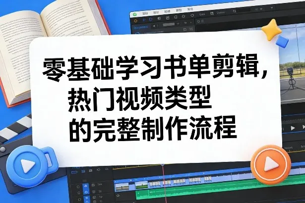 零基础学习书单剪辑，热门视频类型的完整制作流程(更新2026)-来缘阁