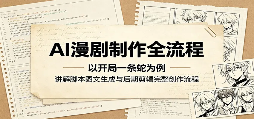 AI漫剧制作全流程：以开局一条蛇为例，讲解脚本图文生成与后期剪辑完整创作流程-来缘阁