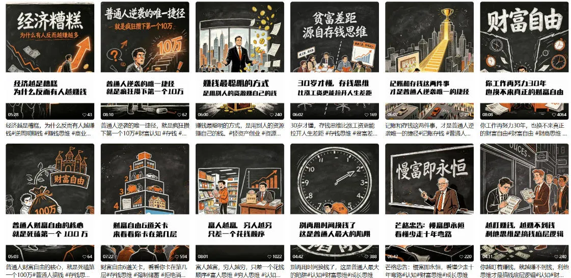 【AI书单】财富书籍图文解读玩法，一键直出，几十条视频，跑出1000单，全流程拆解，新手也可以上手-来缘阁