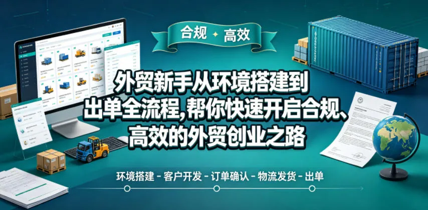 外贸新手从环境搭建到出单全流程，帮你快速开启合规、高效的外贸创业之路-来缘阁