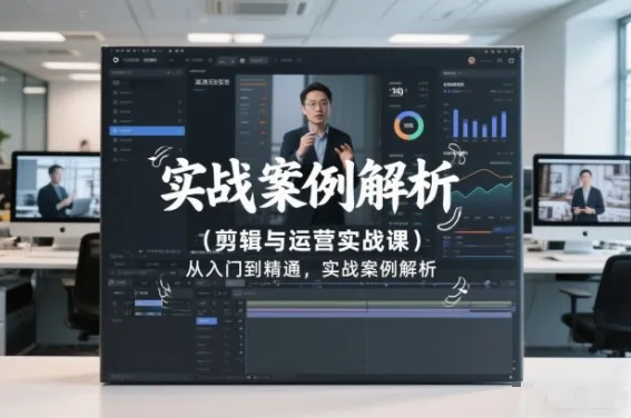 剪辑与运营实战课，从入门到精通，实战案例解析(更新2026)-来缘阁