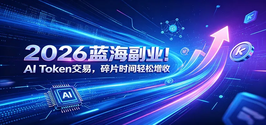 2026蓝海副业！AI Token交易，碎片时间轻松增收-来缘阁