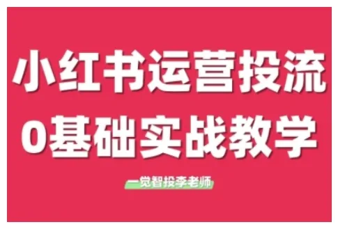 小红书运营投流，小红书广告投放从0到1的实战课，学完即可开始投放(更新)-来缘阁