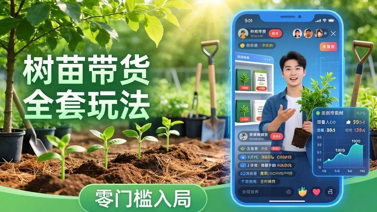视频号AI树苗带货全套玩法:零门槛入局,掌握豆包、千问等AI工具制作树苗视频的全套流程-来缘阁