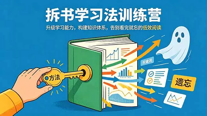 拆书学习法训练营，升级学习能力，构建知识体系，，告别看完就忘的低效阅读-来缘阁