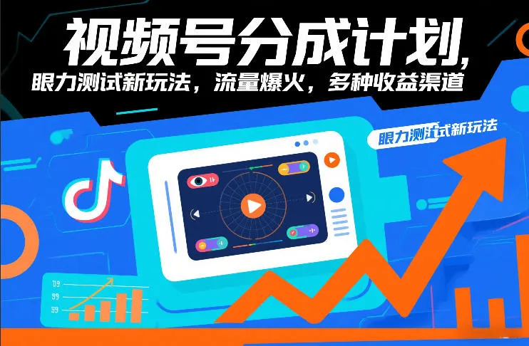 视频号分成计划，眼力测试新玩法，流量爆火，多种收益渠道-来缘阁