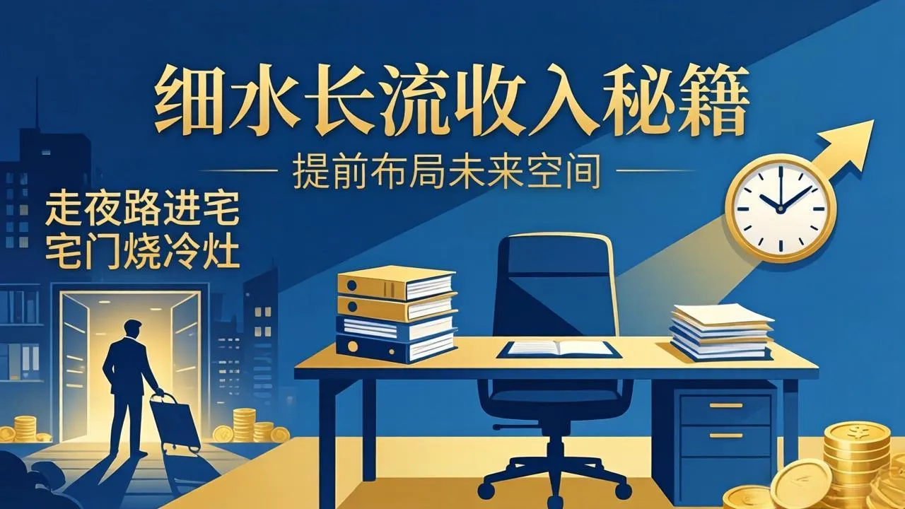 某付费文章:细水长流收入秘籍:走夜路进宅门烧冷灶,提前布局未来空间-来缘阁