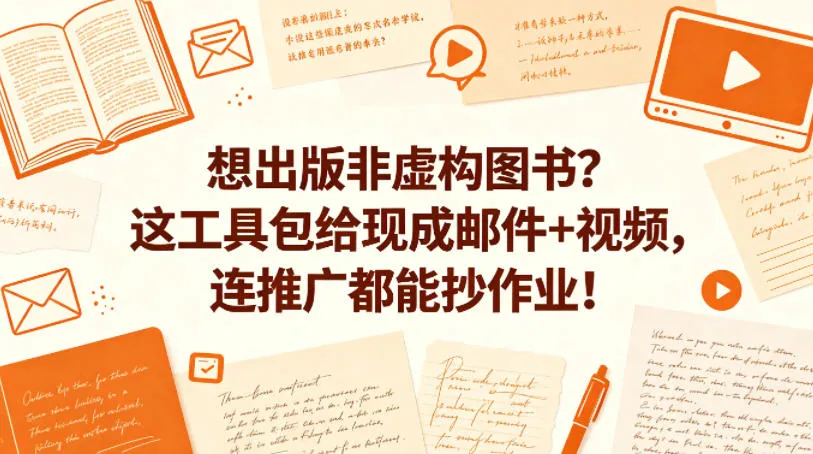 想出版非虚构图书？这工具包给现成邮件+视频，连推广都能抄作业！【原创双语字幕】-来缘阁