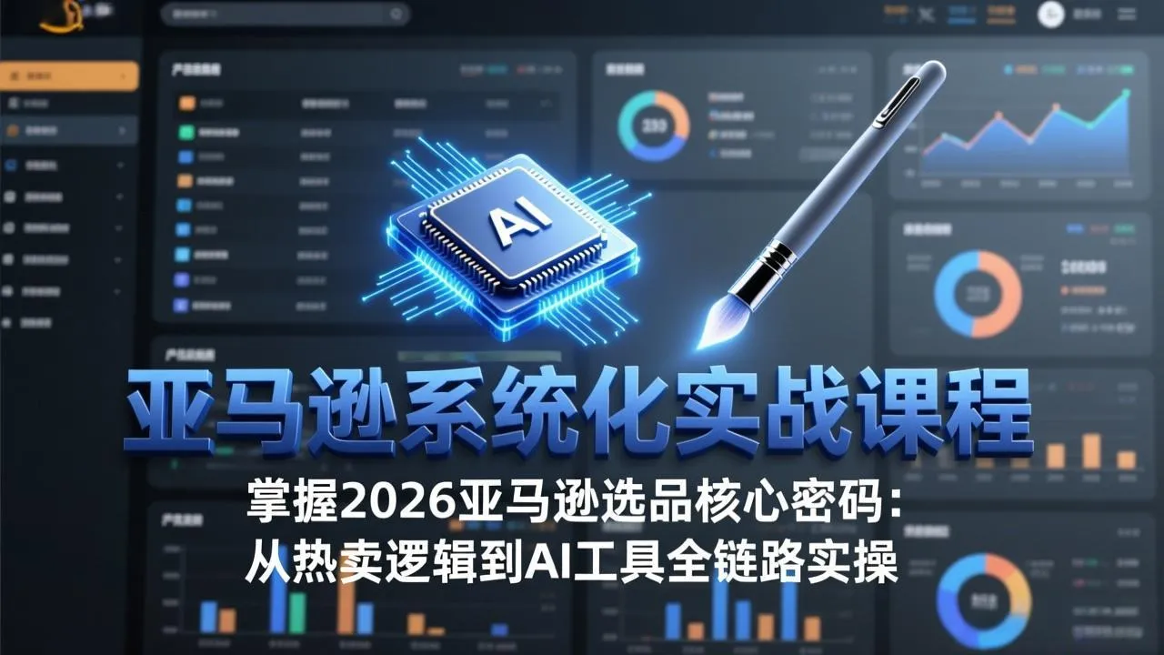 亚马逊系统化实战课-更新3月：2026最新选品方法论，从热卖原因分析到AI作图，提升选品成功率-来缘阁