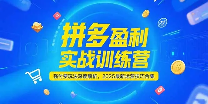 拼多多盈利实战训练营，强付费玩法深度解析，2025运营技巧合集-更新6月-来缘阁