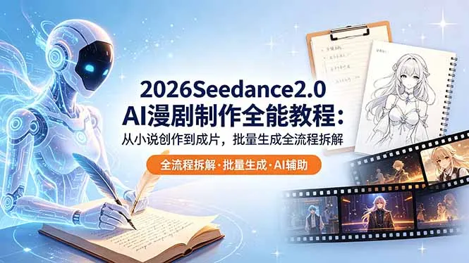 2026Seedance2.0 AI制作全能教程：从小说创作到成片，批量生成全流程拆解-来缘阁