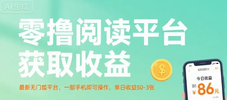 零撸阅读平台获取收益，最新无门槛平台，一部手机即可操作，单日收益50-3张【揭秘】-来缘阁