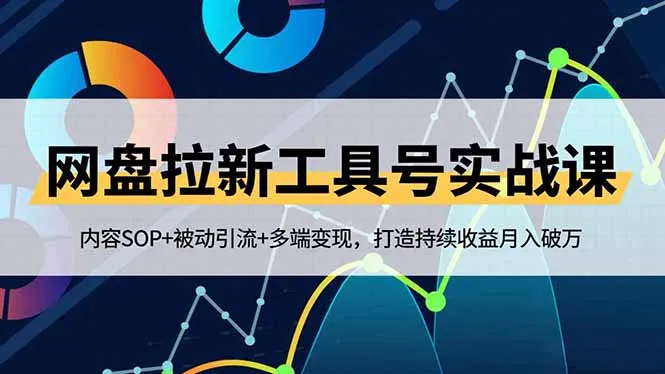 网盘拉新工具号实战课，内容SOP+被动引流+多端变现，打造持续收益月入破万-来缘阁