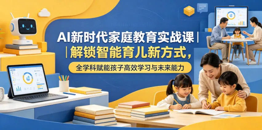 AI新时代家庭教育实战课|解锁智能育儿新方式,全学科赋能孩子高效学习与未来能力-来缘阁