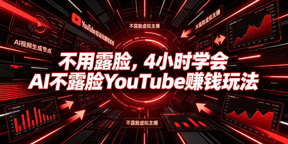 不用露脸,4小时学会AI不露脸YouTube賺钱玩法【原创双语字幕】