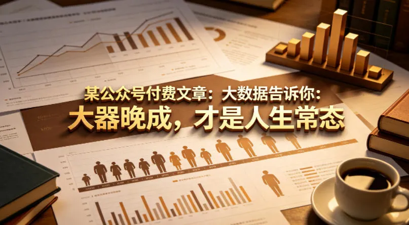 某公众号付费文章：大数据告诉你：大器晚成，才是人生常态-来缘阁
