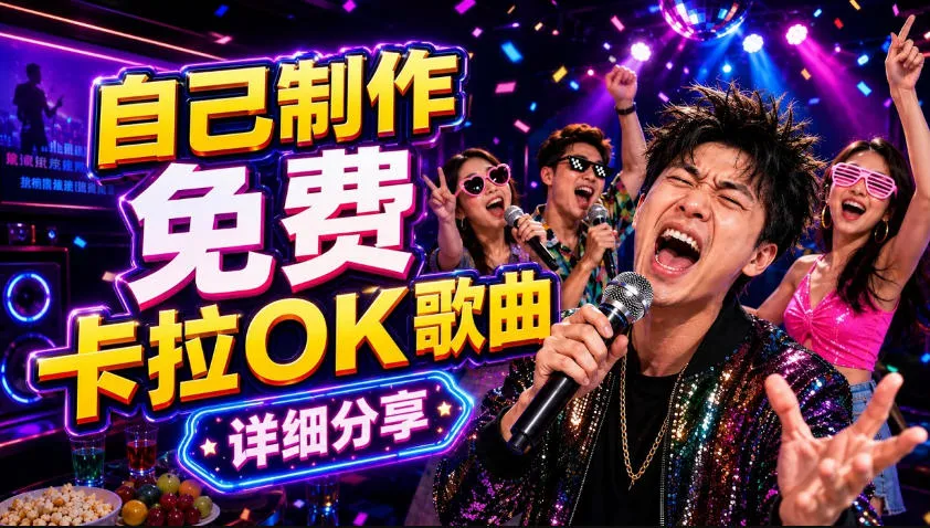 零基础AI制作免费卡拉OK视频教程,从歌曲生成、音轨分离到字幕制作、视频导出,手把手教学-来缘阁