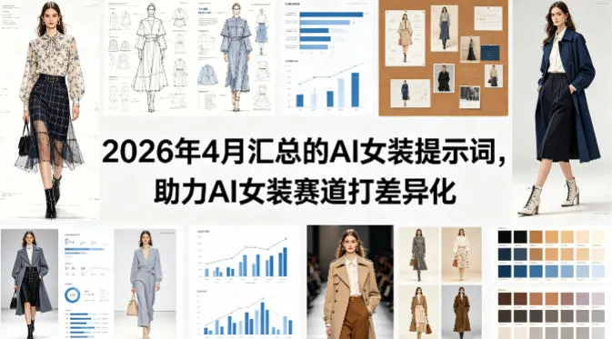 2026年4月汇总的AI女装提示词，助力AI女装赛道打差异化-来缘阁