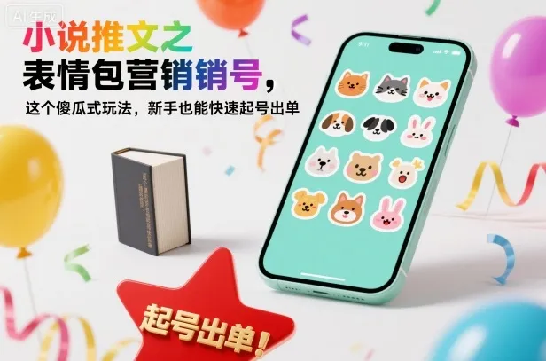 小说推文之表情包营销号，这个傻瓜式玩法，新手也能快速起号出单-来缘阁