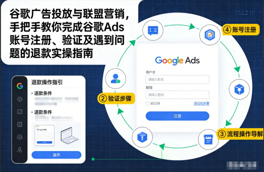 谷歌广告投放与联盟营销，手把手教你完成谷歌Ads账号注册、验证及遇到问题的退款实操指南-来缘阁