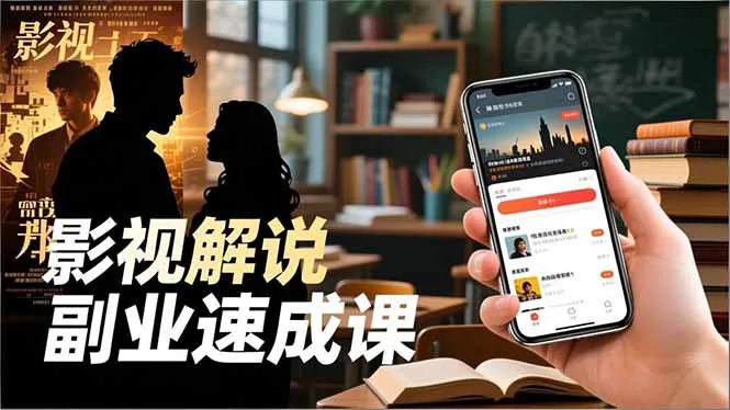 Tk影视解说副业速成课，软件安装、全流程实操、爆款预设，新手两周变现-来缘阁