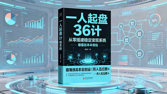 一人起盘36计：从零搭建稳定变现系统，实现低成本创业，月入五位数+-来缘阁