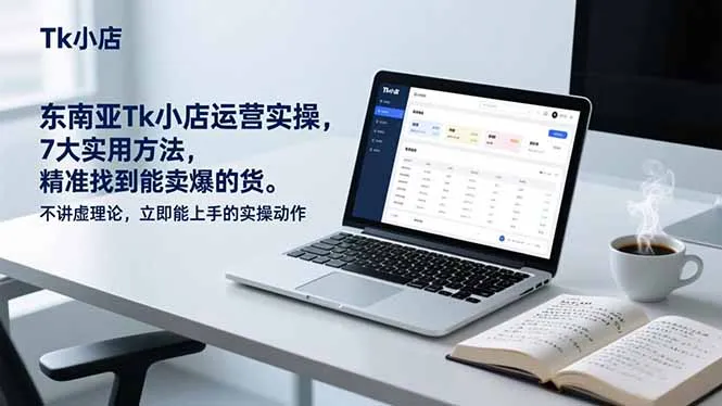 东南亚Tk小店运营实操，7大实用方法，精准找到能卖爆的货。不讲虚理论，立即能上手的实操动作-来缘阁