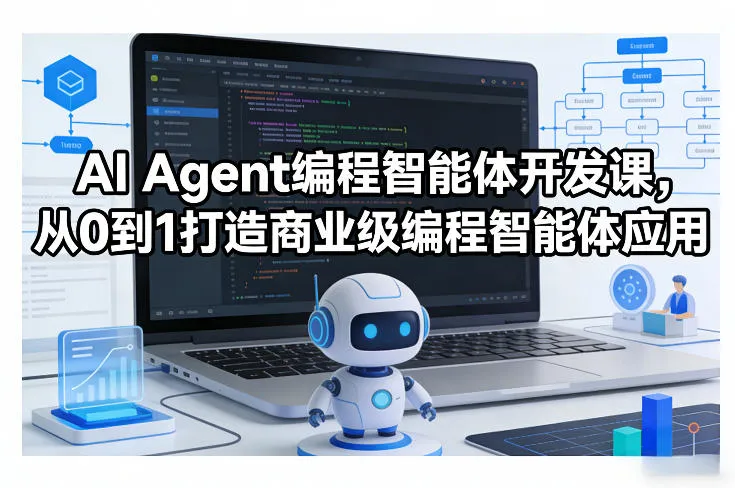 AI Agent编程智能体开发课，从0到1打造商业级编程智能体应用-来缘阁