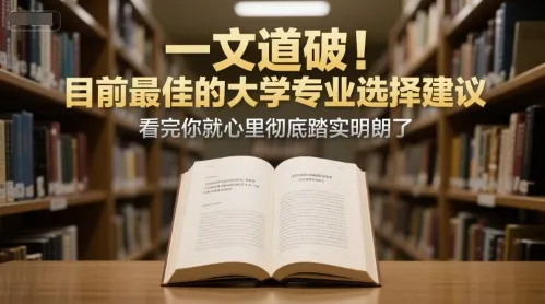 付费文章：一文道破！目前最佳的大学专业选择建议，看完你就心里彻底踏实明朗了-来缘阁