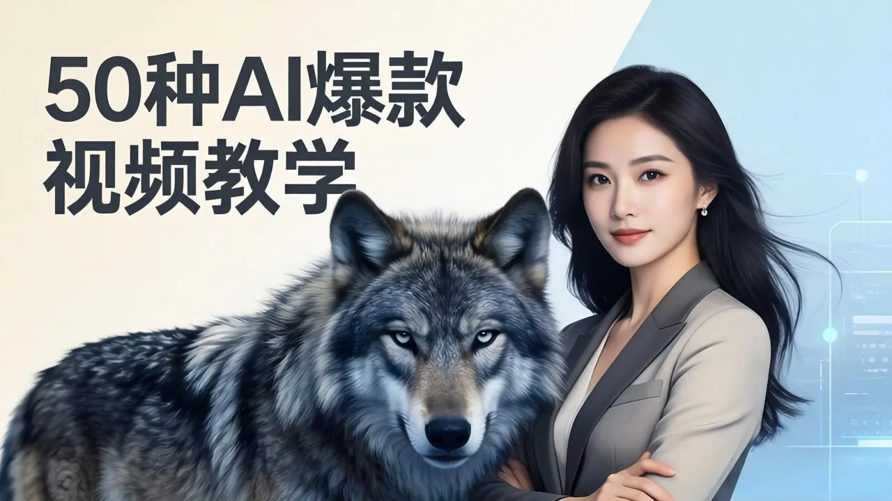 50种AI爆款视频教学：影视级古诗词+治愈萌宠+山海经蛟龙，高阶宝典商业落地-来缘阁