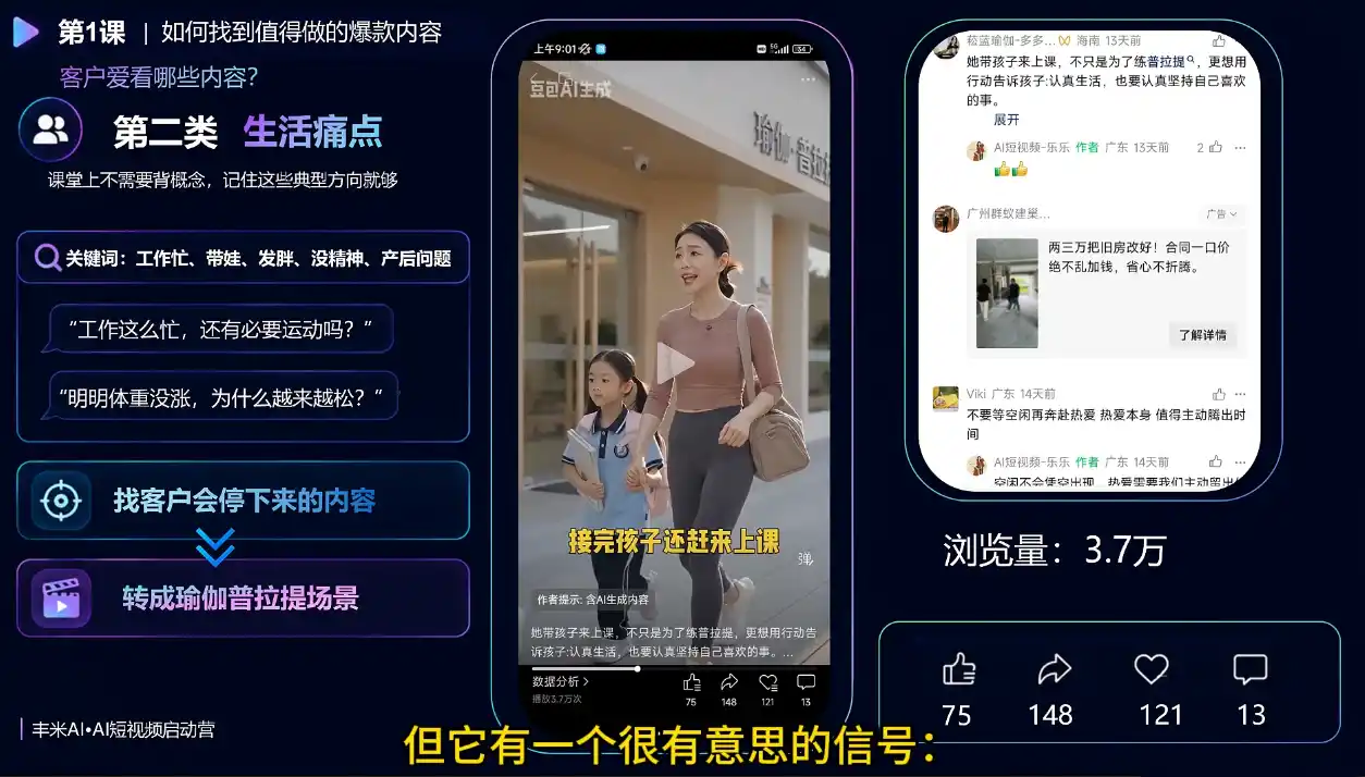 丰米AI·AI短视频启动营-来缘阁