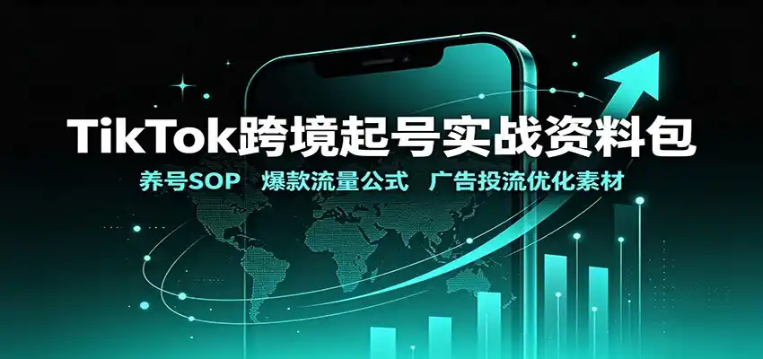 TikTok跨境起号实战资料包:养号SOP,爆款流量公式,广告投流优化素材-来缘阁