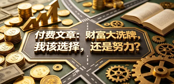 付费文章：财富大洗牌，我该选择，还是努力？-来缘阁