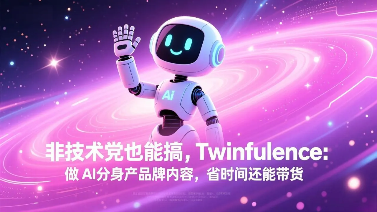 非技术党也能搞!Twinfluence:做 AI 分身产品牌内容,省时间还能带货-来缘阁