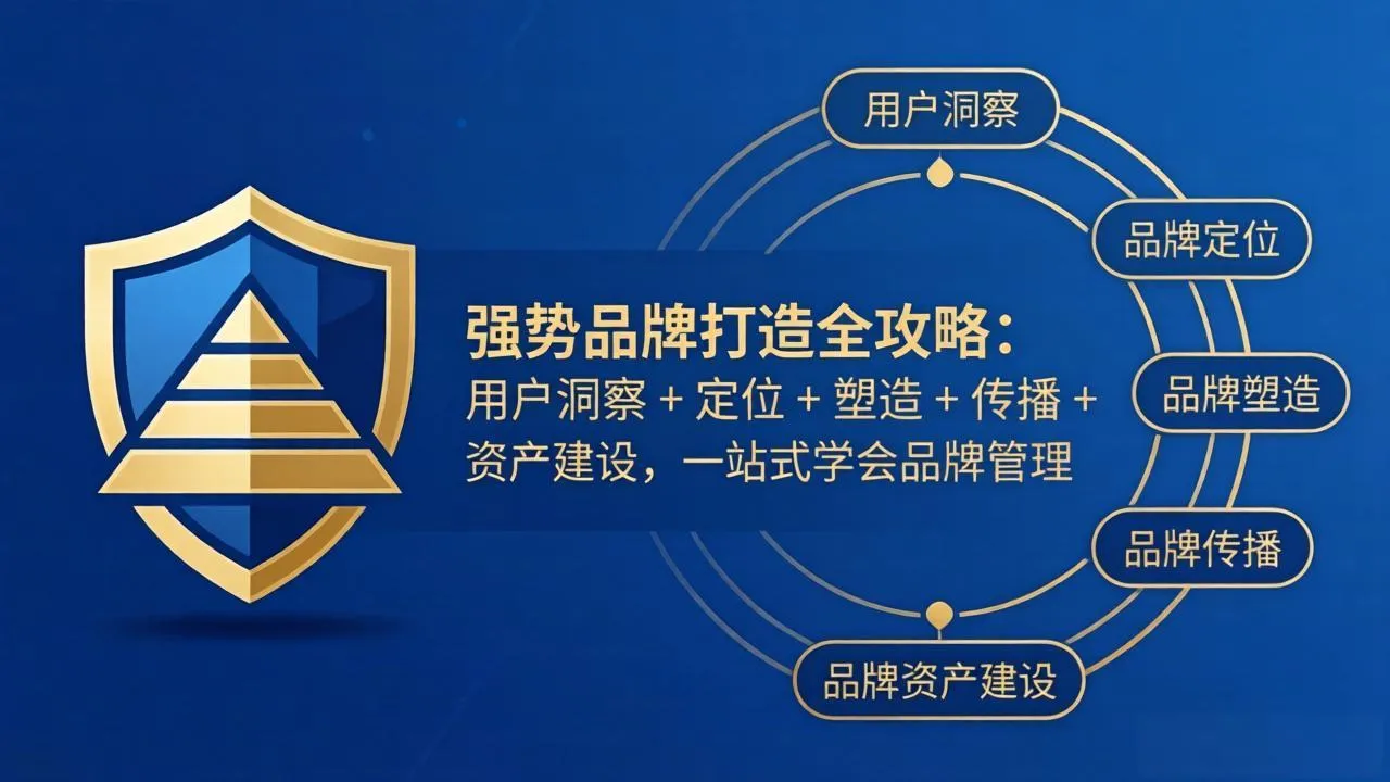 强势品牌打造全攻略：用户洞察 + 定位 + 塑造 + 传播 + 资产建设，一站式学会品牌管理-来缘阁