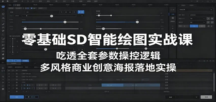 零基础SD智能绘图实战课:吃透全套参数操控逻辑,多风格商业创意海报落地实操-来缘阁