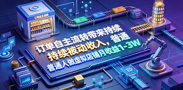 订单自主流转带来持续被动收入，普通人做虚拟店铺月收益1-3W【揭秘】-来缘阁