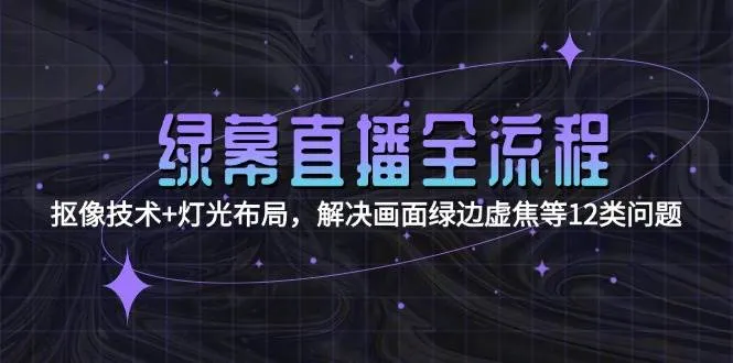 绿幕直播全流程:抠像技术+灯光布局,解决画面绿边虚焦等12类问题-来缘阁
