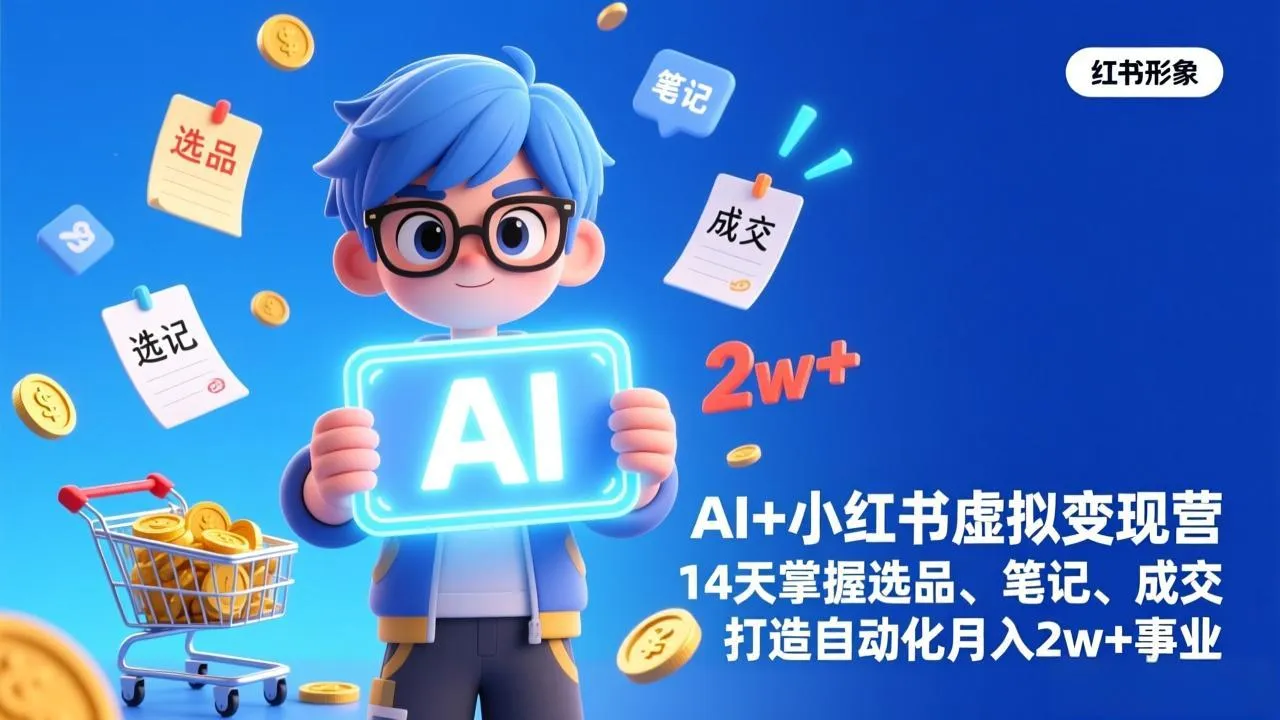 AI+小红书虚拟变现营(完结-来缘阁