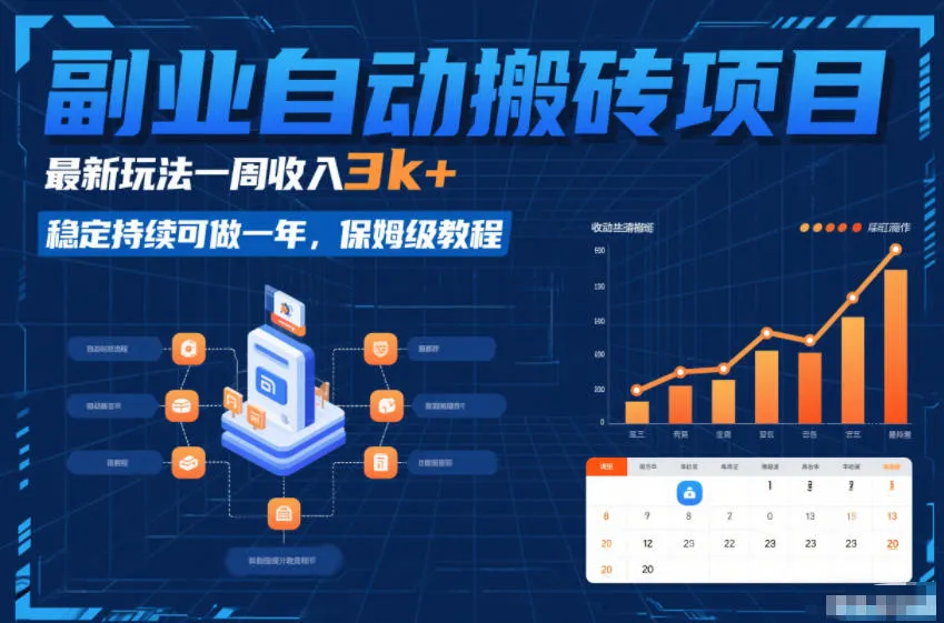 副业自动搬砖项目,最新玩法一周收入3k+,稳定持续可做一年,保姆级教程【揭秘】-来缘阁