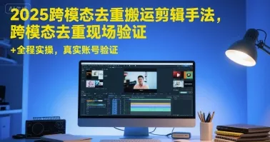 2025跨模态去重搬运剪辑手法，跨模态去重现场验证 +全程实操，真实账号验证