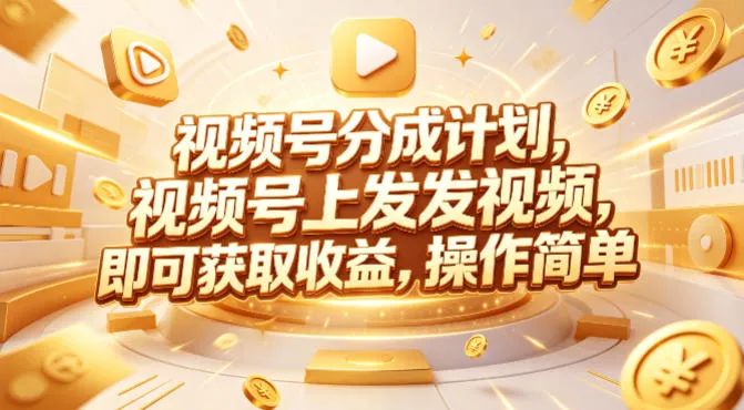 视频号分成计划，599元众筹的Red团队课程，视频号上发发视频，即可获取收益，操作简单-来缘阁